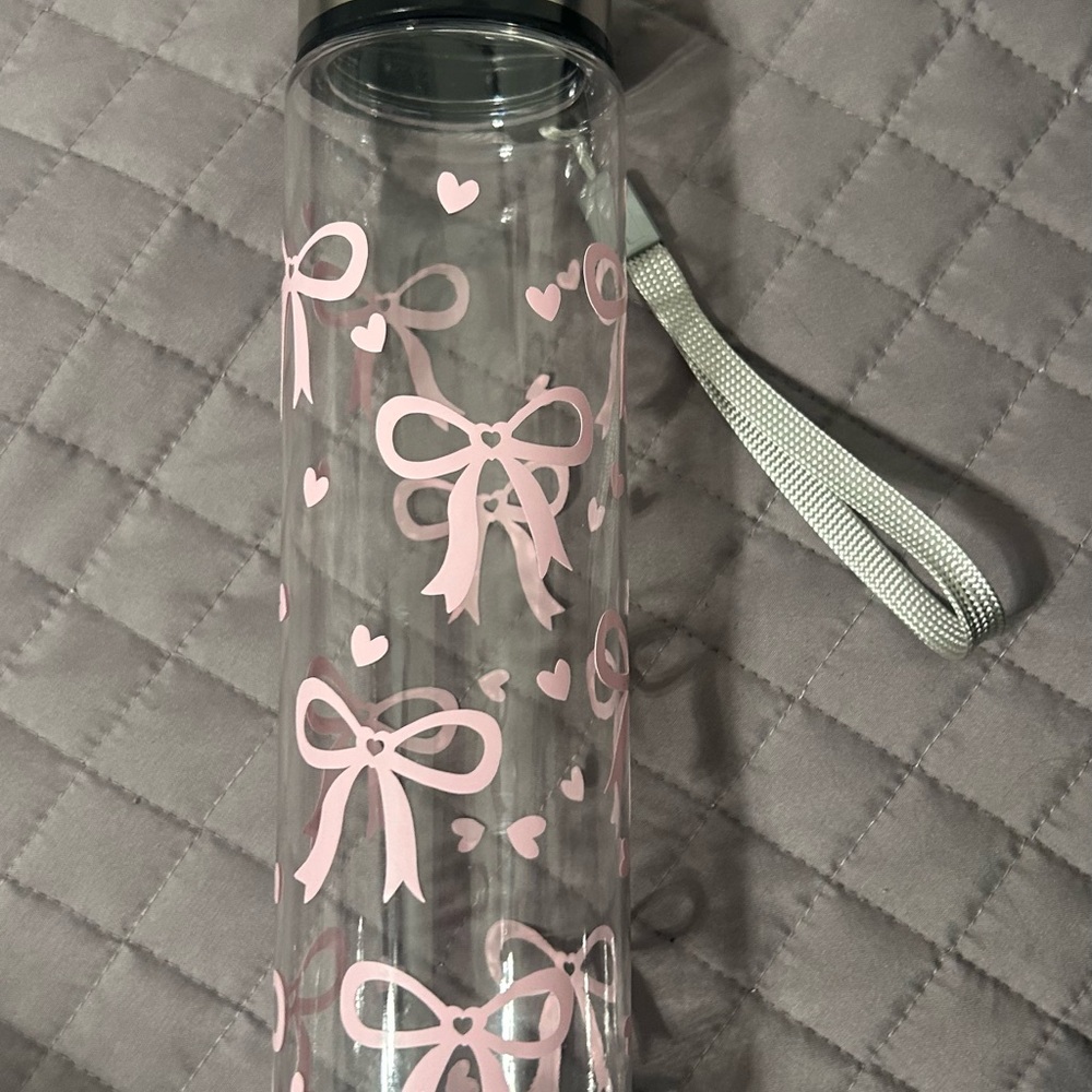 Pink Bow Water Bottle